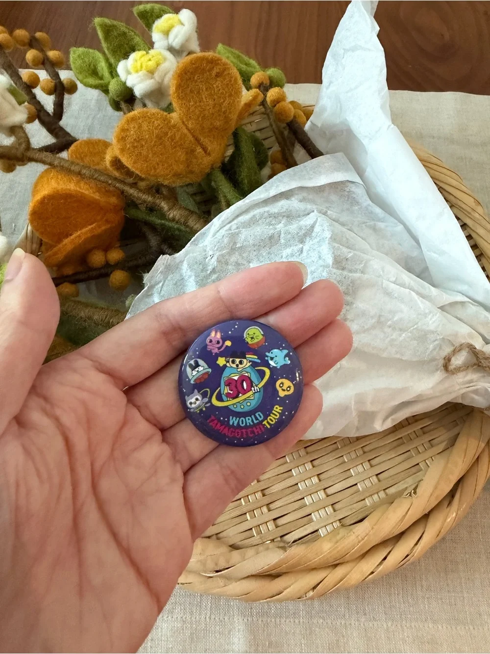 Tamagotchi button sdcc
